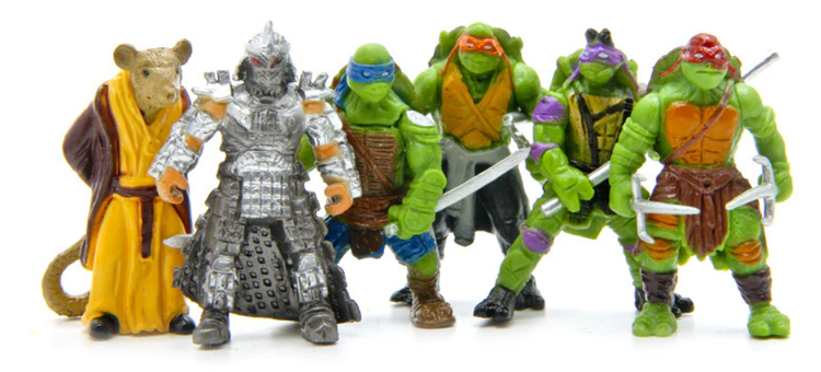 6 st TMNT Ninja Turtles figurer