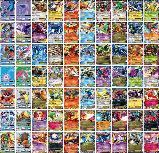 100 st Pokémon Kort (59 EX + 20 GX + 20 Mega + 1  Energy)