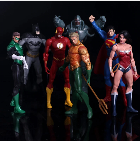 DC Comics Superhjältar Deluxe Set Batman Superman Flash Wonder Woman Actionfigurer