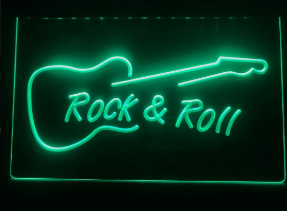 ROCK & ROLL NEON LJUS PUB SKYLT LIGHT SKYLT SIGN NR