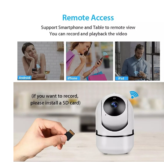 Smart Mini Baby Monitor IP-kamera Auto Tracking HD 1080p Inomhus Trådlös Wifi-kamera Säkerhetsövervakning CCTV-kamera
