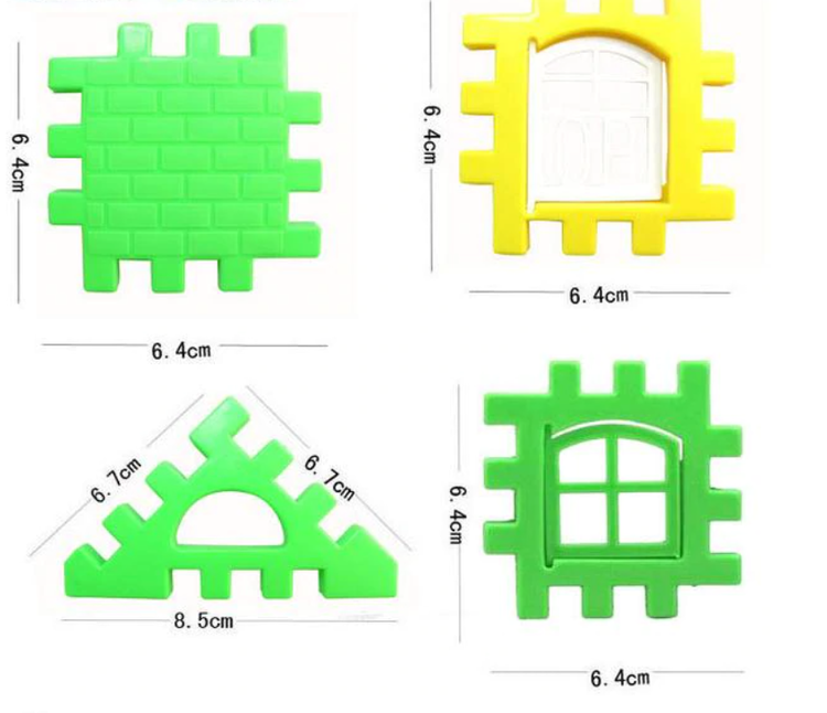 24 st Bygg Block Pussel Barn 3D Puzzle