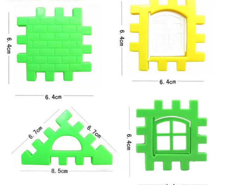 24st Byggstenar Byggleksaker Konstruktion Utvecklingsleksaker 3D Tegelstenar GYH