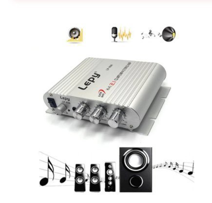 LP-838 Portable Power Amplifier Hi-Fi 2.1 Car Auto Motor Bass Ljudförstärkare