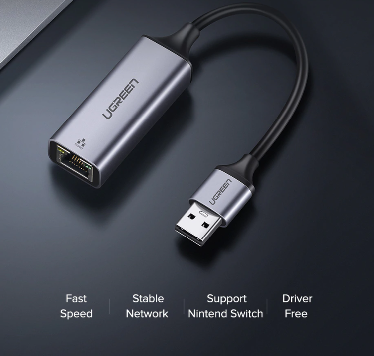 UGREEN USB 2.0 Ethernet Lan Adapter USB 3.0 Nätverkskort Network Card till RJ45 Lan för Windows 10 Xiaomi Mi Box 3 S Nintendo Switch Ethernet USB