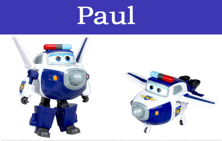 ABS Mästerflygarna Leksak Figur Flygplan Actionfigurer Robot Transformation Anime - Paul