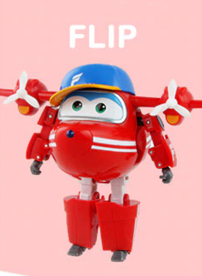 ABS Mästerflygarna Leksak Figur Flygplan Actionfigurer Robot Transformation Anime - Flip