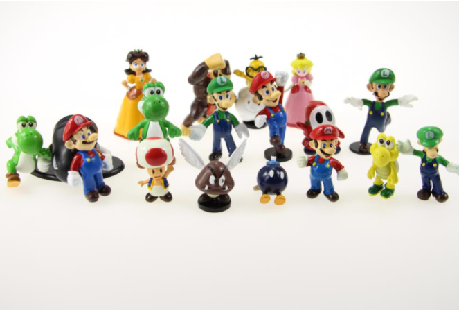 18-pack Super Mario Actionfigurer Leksaks Modell Figurer