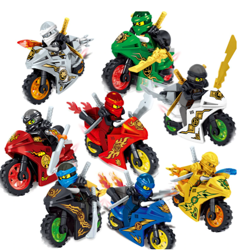 8-Pack Ninjago leksaksfigurer kompatibel med Ninjago Minifigurer Ninja ZANE Lloyd Mini Cijfers Blokken