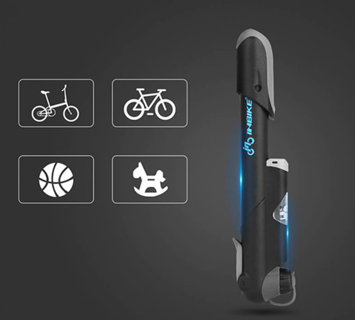 INBIKE Bärbar Cykelpump Mini Handpump Cykling Luftpump Däck Uppblåsare Schrader Presta Valve MTB Mountainbike pump