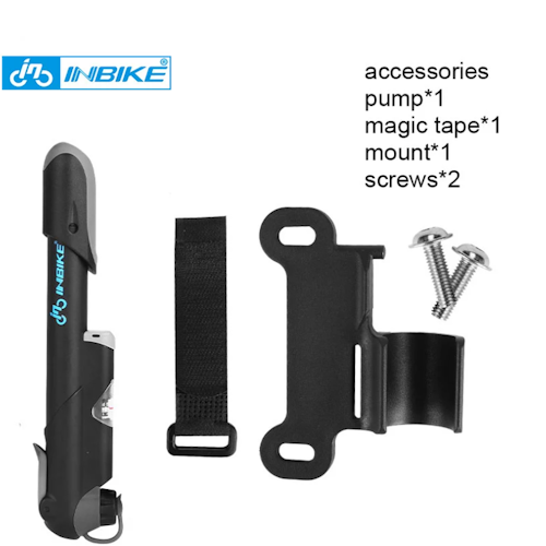 INBIKE Bärbar Cykelpump Mini Handpump Cykling Luftpump Däck Uppblåsare Schrader Presta Valve MTB Mountainbike pump