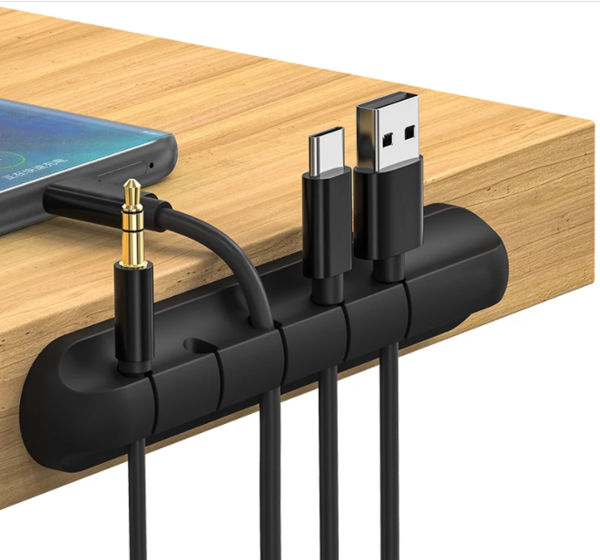 Kabelfäste Kabelhållare USB-hållare Skrivbord för Hörlurar med Mus Desktop Laptop Kontor Hem