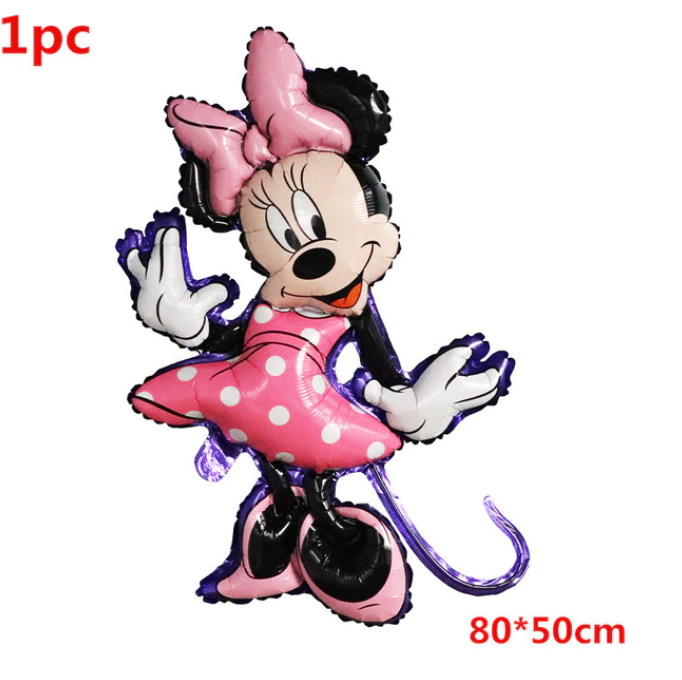 Stor Jätte Musse Pig och Hans Vänner Mickey Minnie Mouse Ballong Disney Tecknad Folie Baby Födelsedagsfest Dekorationer Barn Presenter