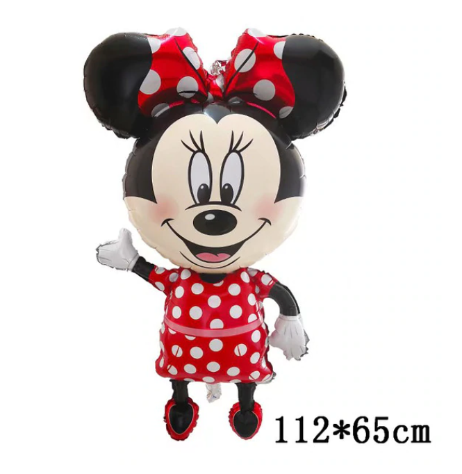Stor Jätte Musse Pig och Hans Vänner Mickey Minnie Mouse Ballong Disney Tecknad Folie Baby Födelsedagsfest Dekorationer Barn Presenter