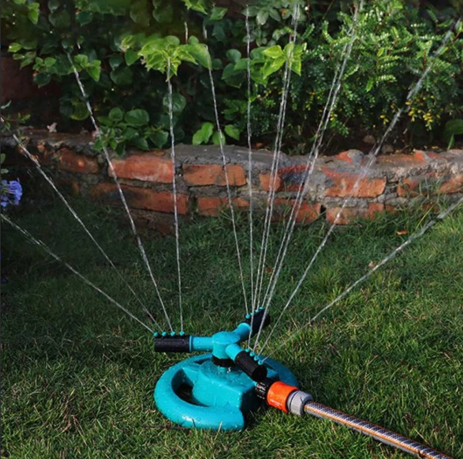 Högkvalitativ 360 graders cirkel roterande trädgårdssprinkler trädgårdsbevattning automatisk vattning gräs gräsmatta vattenspridare munstycken trädgårdssprinkler