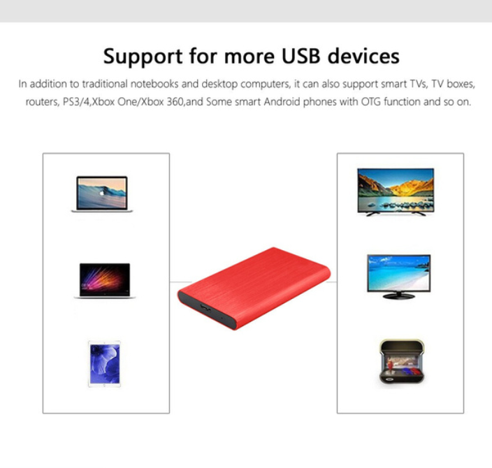 4TB HDD USB3.0 SATA High Speed 2.5\\ Extern Hårddisk High Speed Portable Hard Disk USB 3.0 SATA Hard Storage Devices