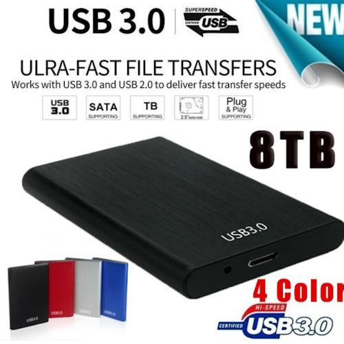 8TB HDD USB3.0 SATA High Speed 2.5\\ Extern Hårddisk High Speed Portable Hard Disk USB 3.0 SATA Hard Storage Devices