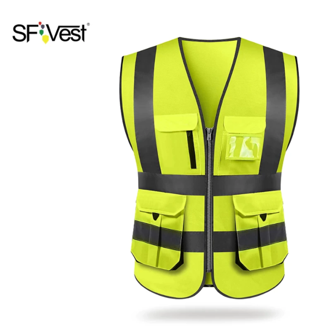 Säkerhetsväst Arbetsväst Verktygsväst Work Wear SFV Reflekt High Visibility