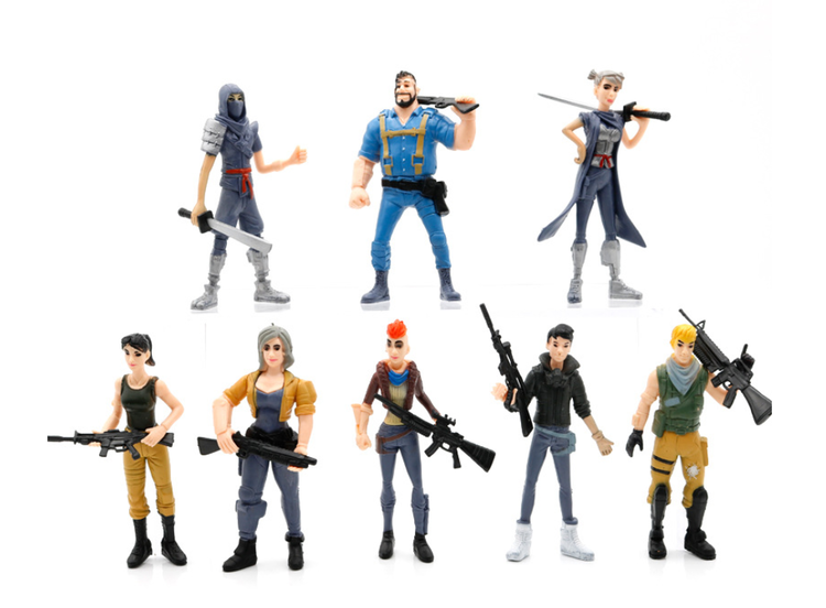 8-pack Fortnite Actionfigurer Anime Spel