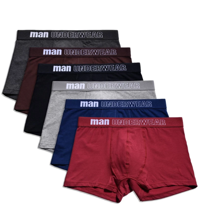 6-Pack Boxarshorts för Män Bekväma Klassiska Boxare Cuecas Masculina Calzoncillos