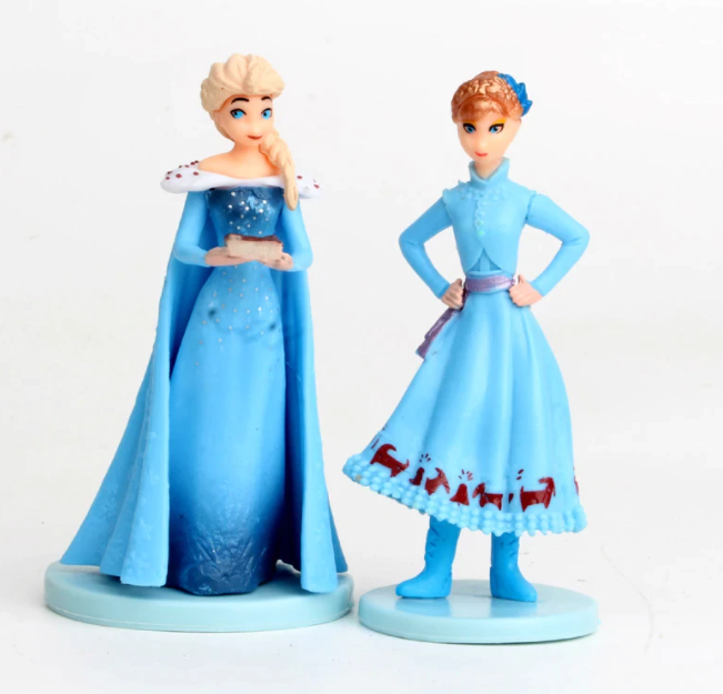 5-Pack Disney Frozen 2 Snow Queen Elsa Anna Olaf Kristoff Sven Anime Leksak Figurer