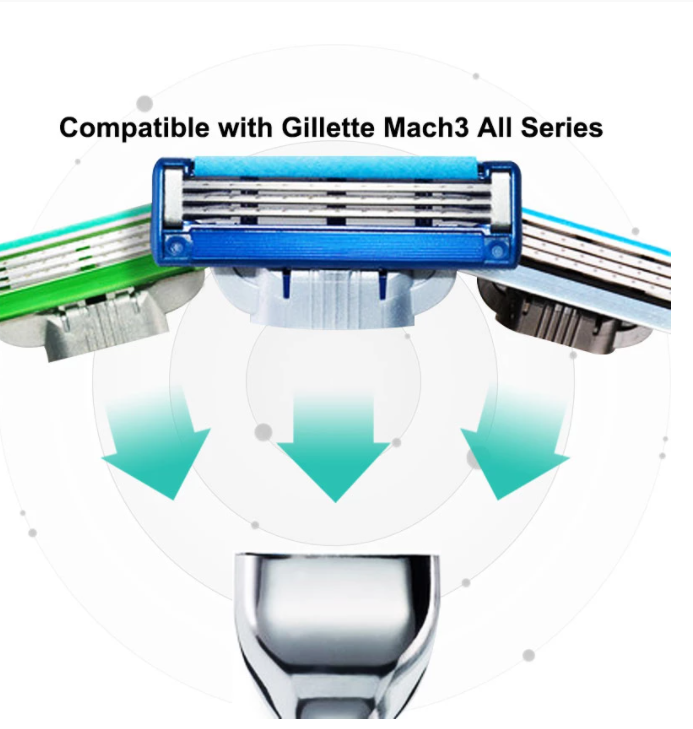 12 st Mach 3 Rakblad För Gillette Män