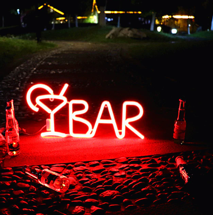 LED BAR Neon Skyltbelysning Bar KTV Lamp Väggdekor med fjärrkontroll