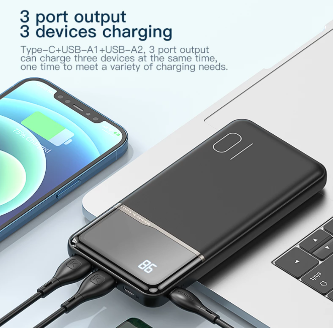 Powerbank 10000mAh bärbar laddning PowerBank 10000 mAh USB extern batteriladdare för Android iPhone