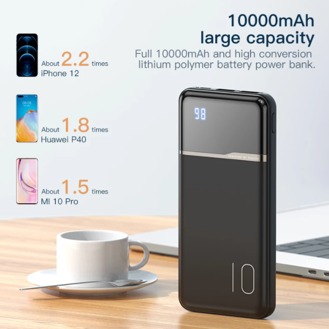 Powerbank 10000mAh bärbar laddning PowerBank 10000 mAh USB extern batteriladdare för Android iPhone