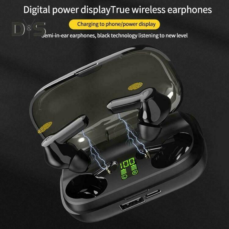 Bluetooth 5.0 Wireless Headphones Earphones Hörlurar Mini In-Ear Pods För iPhone Android med Led-display