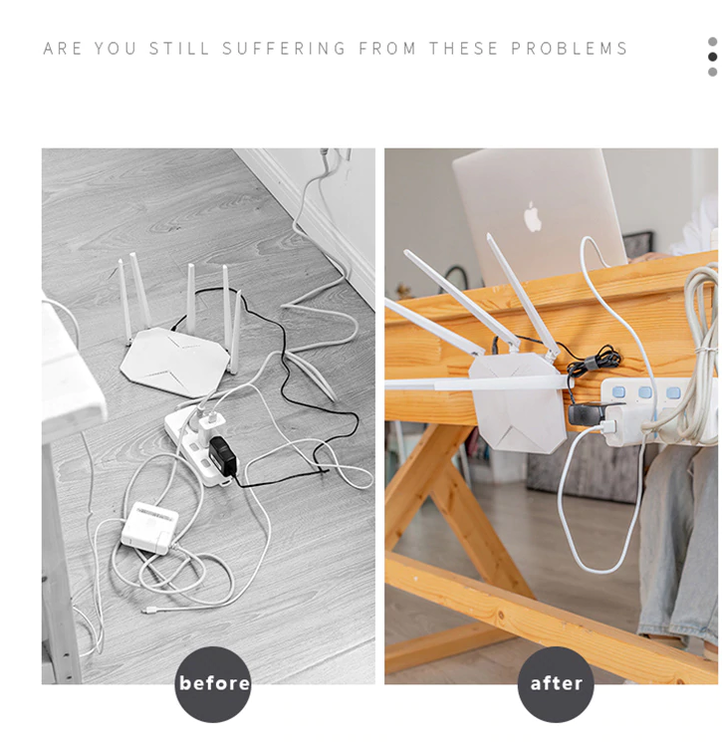 Superstark dubbelsidigt självhäftande tejp kabel för elektronik hem kök badrum - 10 st