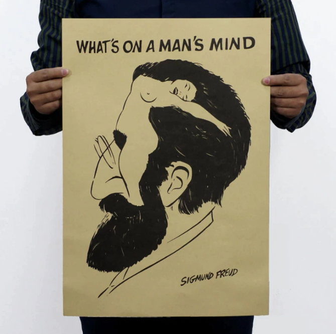 Freud rolig poster vintage affisch wallpaper tapet