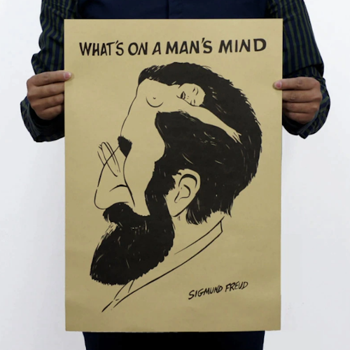 Freud rolig poster vintage affisch wallpaper tapet