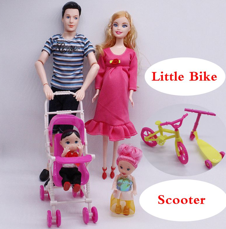 5-Pack Barbie set family + tillbehör