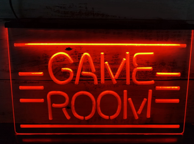 GAME ROOM BAR NEON LJUS LIGHT SKYLT SIGN NR