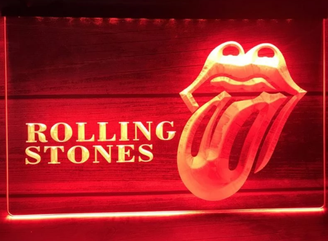 ROLLING STONES BAR NEON LJUS LIGHT SKYLT SIGN NR