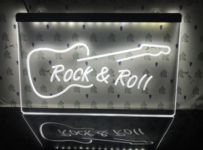 ROCK & ROLL BAR NEON LJUS LIGHT SKYLT SIGN NR