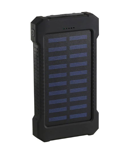 Solar Power Bank Vattentät 50000mAh Solcellsladdare 2 USB-portar Extern laddare Powerbank för Xiaomi Iphone med LED-ljus