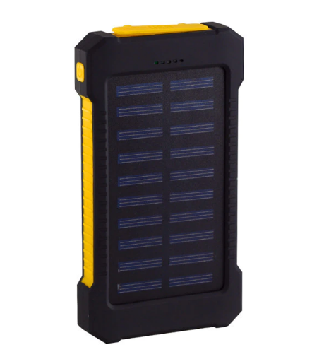 Solar Power Bank 50000mAh Vattentät Solcellsladdare 2 USB-portar Extern laddare Powerbank för Xiaomi Iphone med LED-ljus