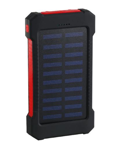 Solar Power Bank 50000mAh Vattentät Solcellsladdare 2 USB-portar Extern laddare Powerbank för Xiaomi Iphone med LED-ljus