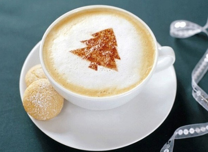 Latte Cappuccino Expresso Kaffe Mallar / Stenciler 16 st
