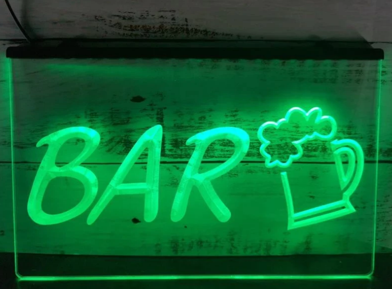 BAR NEON LJUS SKYLT LIGHT SIGN NR