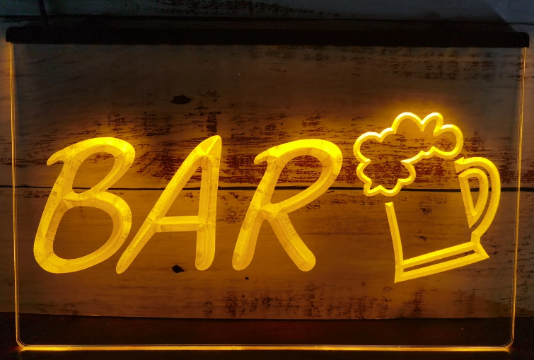 BAR NEON LJUS SKYLT LIGHT SIGN NR