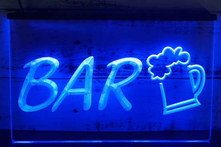 BAR NEON LJUS SKYLT LIGHT SIGN NR