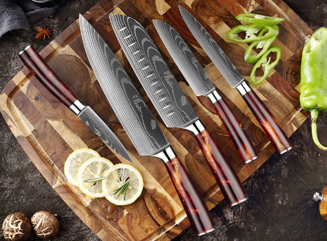 4 st Professionella Japanska Köksknivar Sashimi Knivar