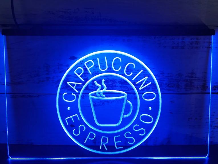 Espresso Cappuccino Neon LED Skylt