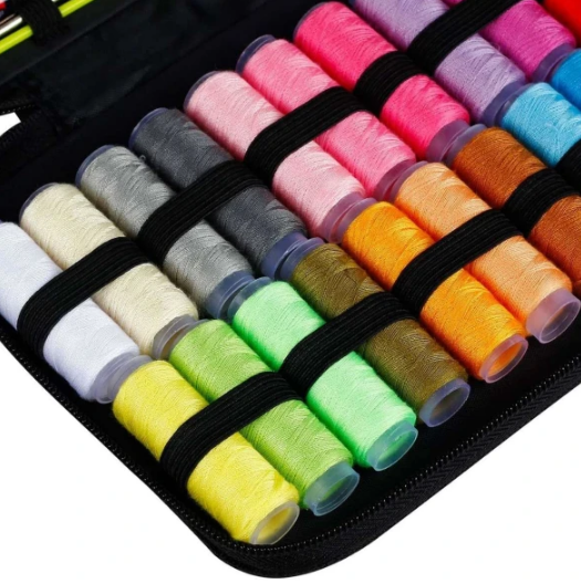 Sykit med 24 olika trådfärger - Många tillbehör - 98 delar multifärg