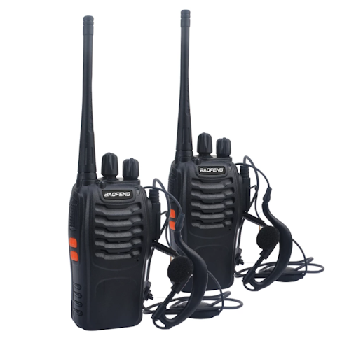 2-Pack Baofeng Walkie Takie BF-888S UHF 400-470MHz Amatörradio 888s VOX radio med hörsnäcka
