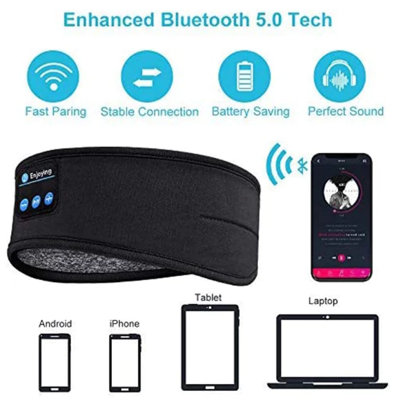Bluetooth Pannband med Hörlurar