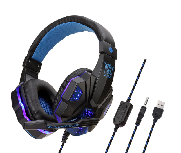 Gaming Headset Hörlurar för Playstation 4 / Ps4 Pro / PS5 / Xbox One / PC  med Stereo Bass
